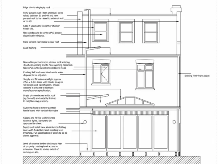 Exterior blueprint