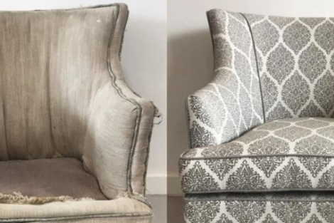 Before and after: chair reupholstery